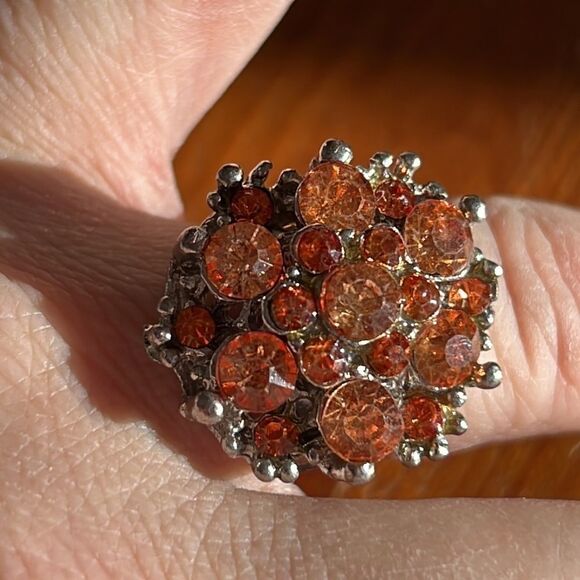 Bundle 3 for $15 | Adjustable Silver Tone Minimum Size 8 Ring - Picture 1 of 8